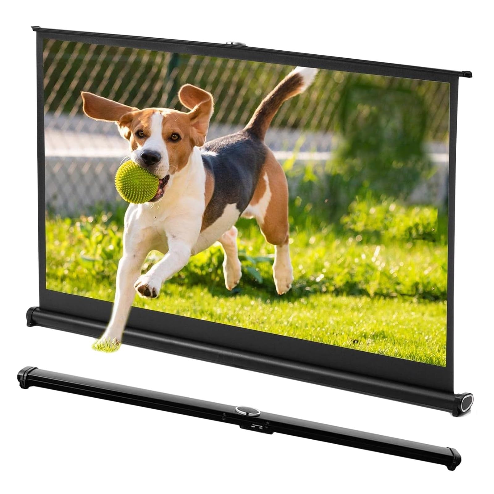 Manual Pull Up Projector Screen, 20-50inch Portable Retractable Video Projection Movie Screens, Indoor Home Theater, Outdoor School Presentations, 16:9 4:3 Desktop Office Meetings(16:9 40 inch)