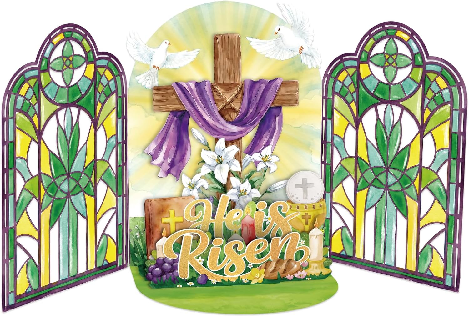 Amazon.com: D4DREAM Pop Up Religious Easter Card - He Is Risen ...