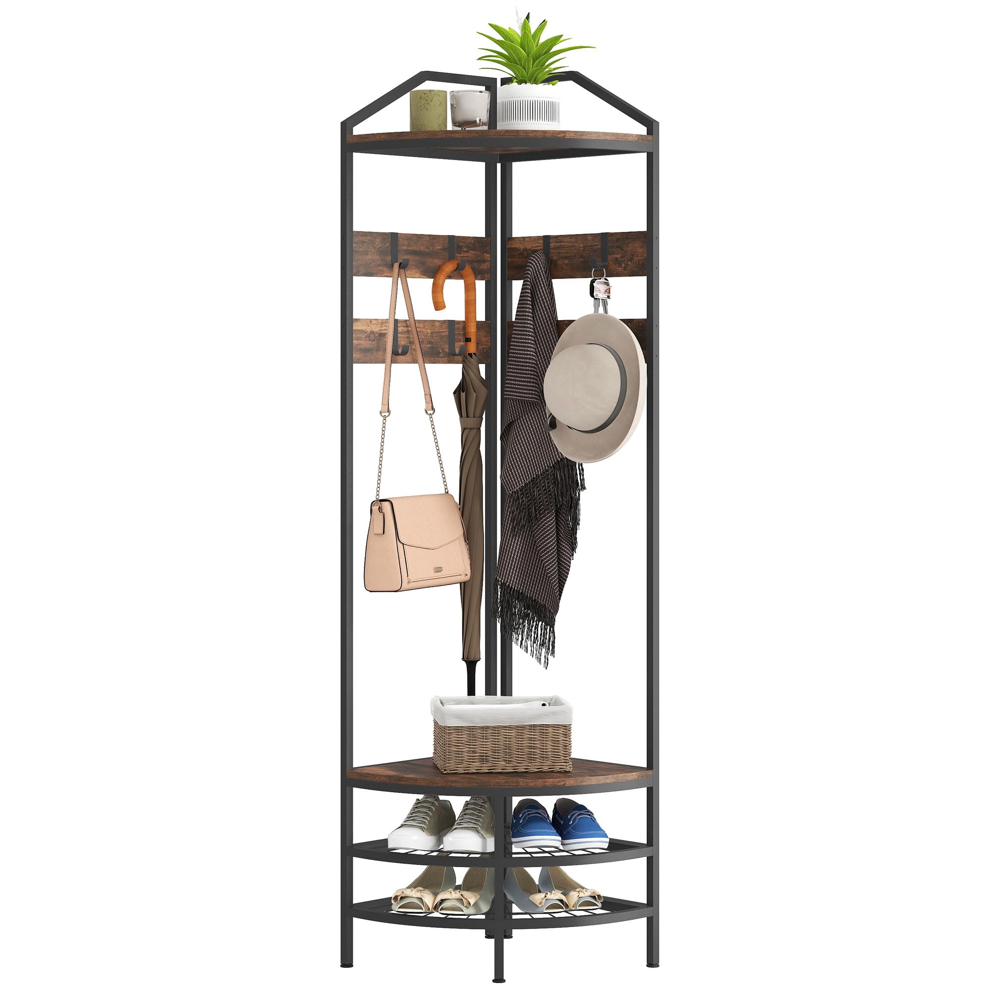 Rangement pour chaussures d'angle et vestiaire pour gagner de la place