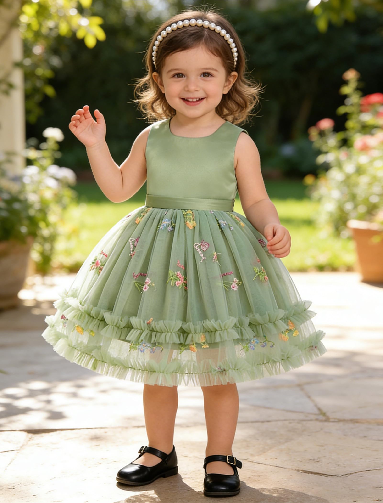 IBTOM CASTLE Kleinkind-Blumenmädchenkleid