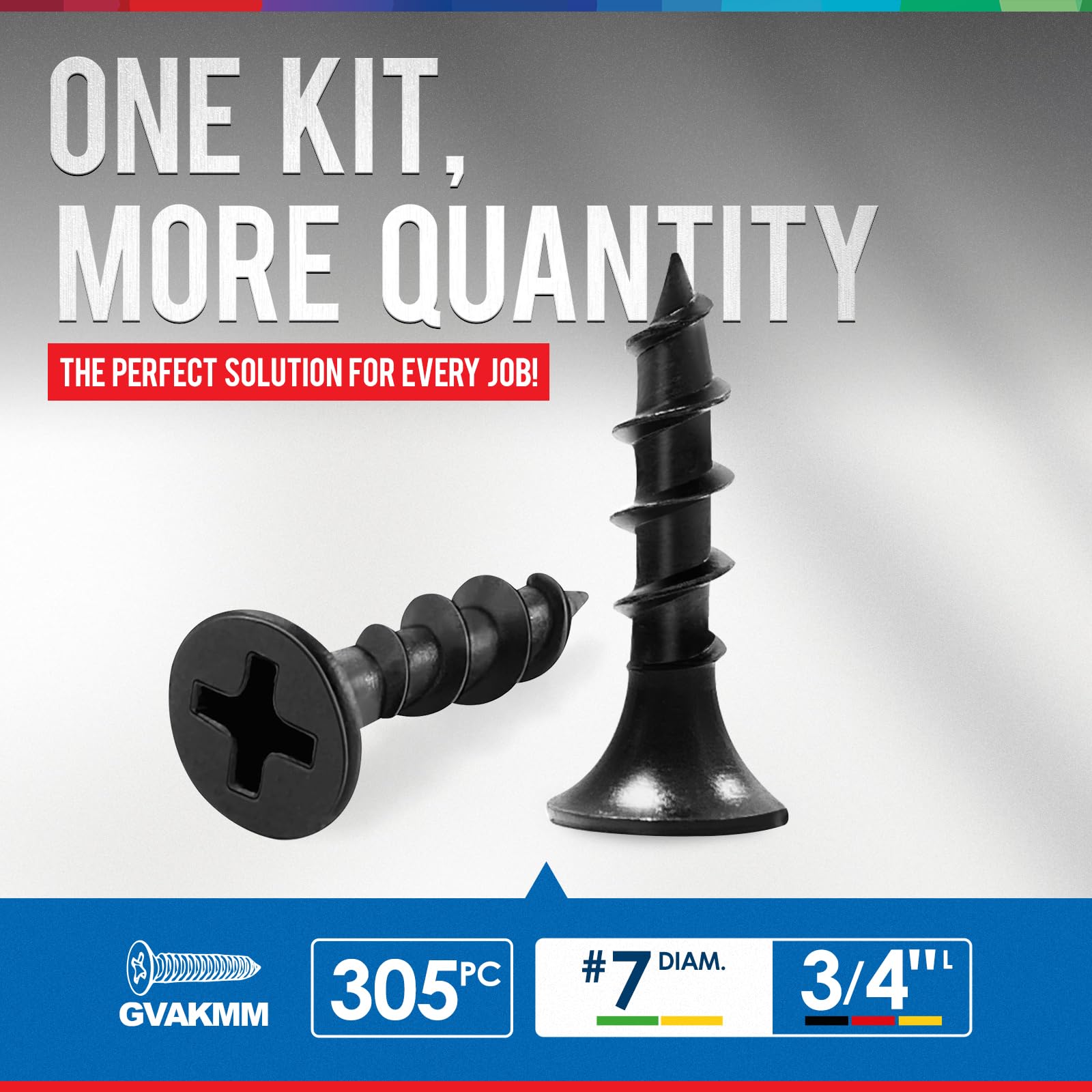 Drywall Screws - 305 Pack #7 x 3/4" -2
