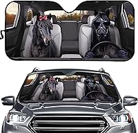 Vista 23 de SEANATIVE Parasol para ventana frontal con bandera estadounidense negra, para mujeres y hombres, bloqueo de calor, para la mayoría de automóviles