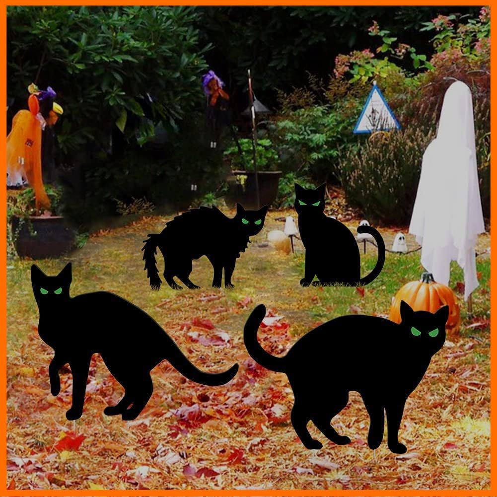 6 cartelli per cortile di Halloween, decorazioni per esterni, motivo