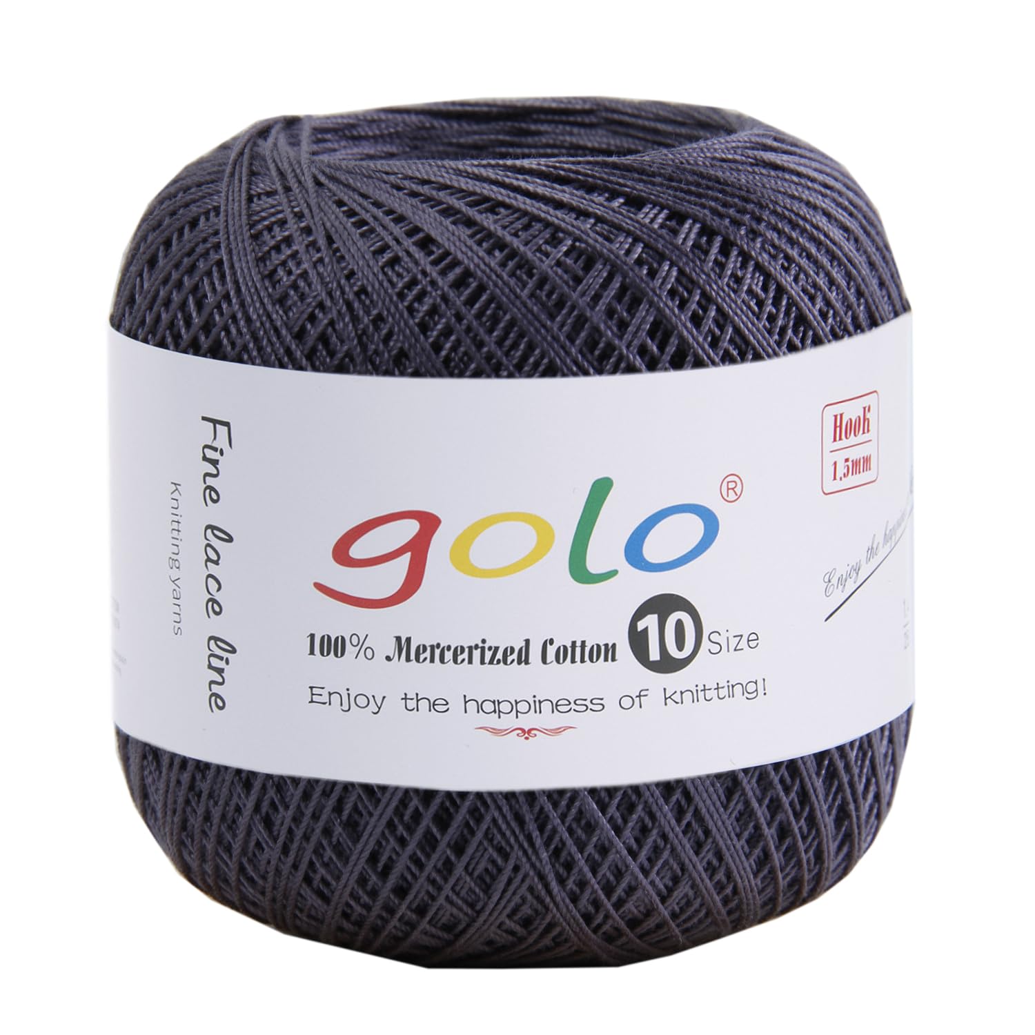 golo Crochet Thread Size 10 Yarn for Hand Knitting Crochet Yarn Deep purple-211 — image 1