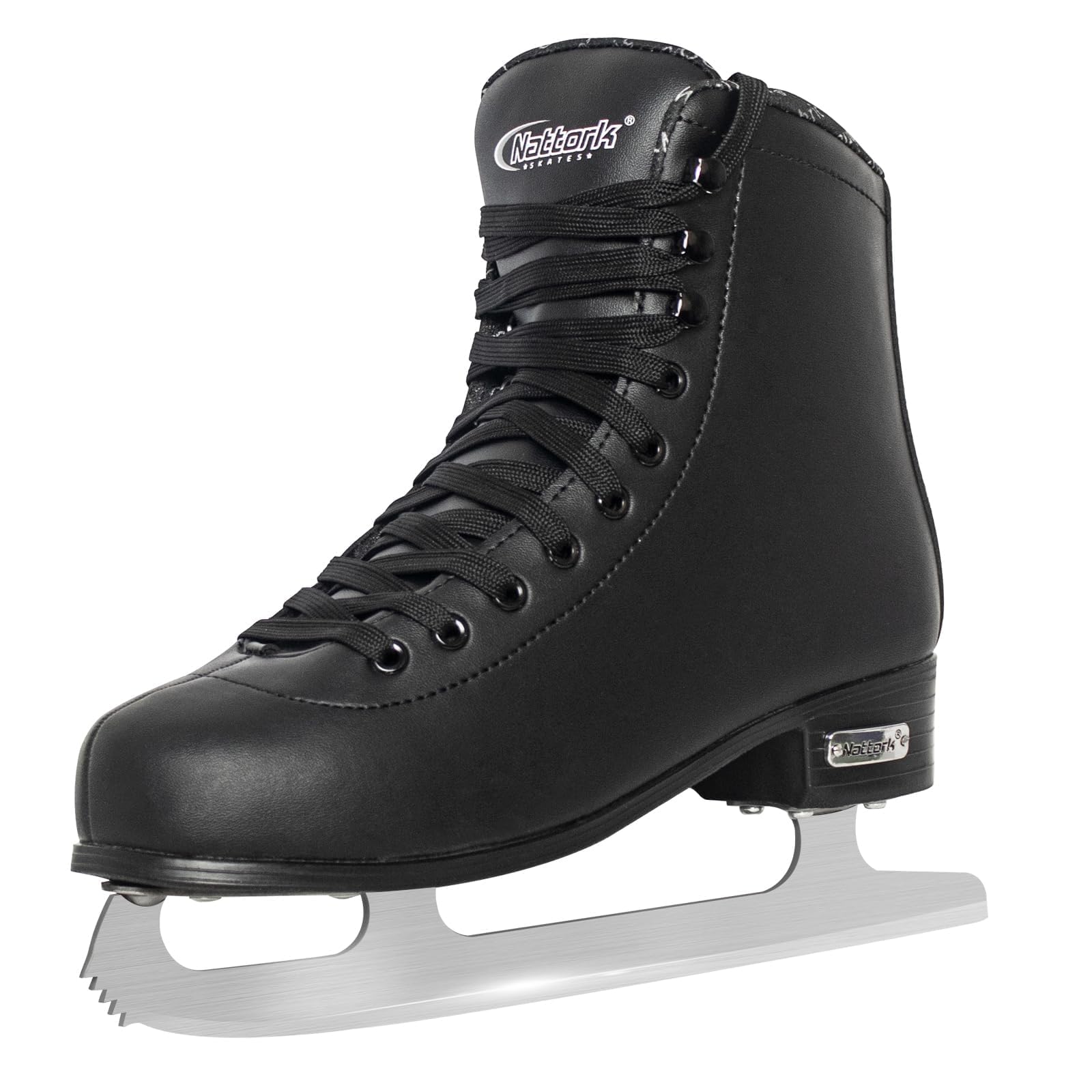 Nattork Patins artistiques Excellence, patins en acier inoxydable pour un soutien, une résistance, des performances et un confort ultime pour les adolescents et les adultes