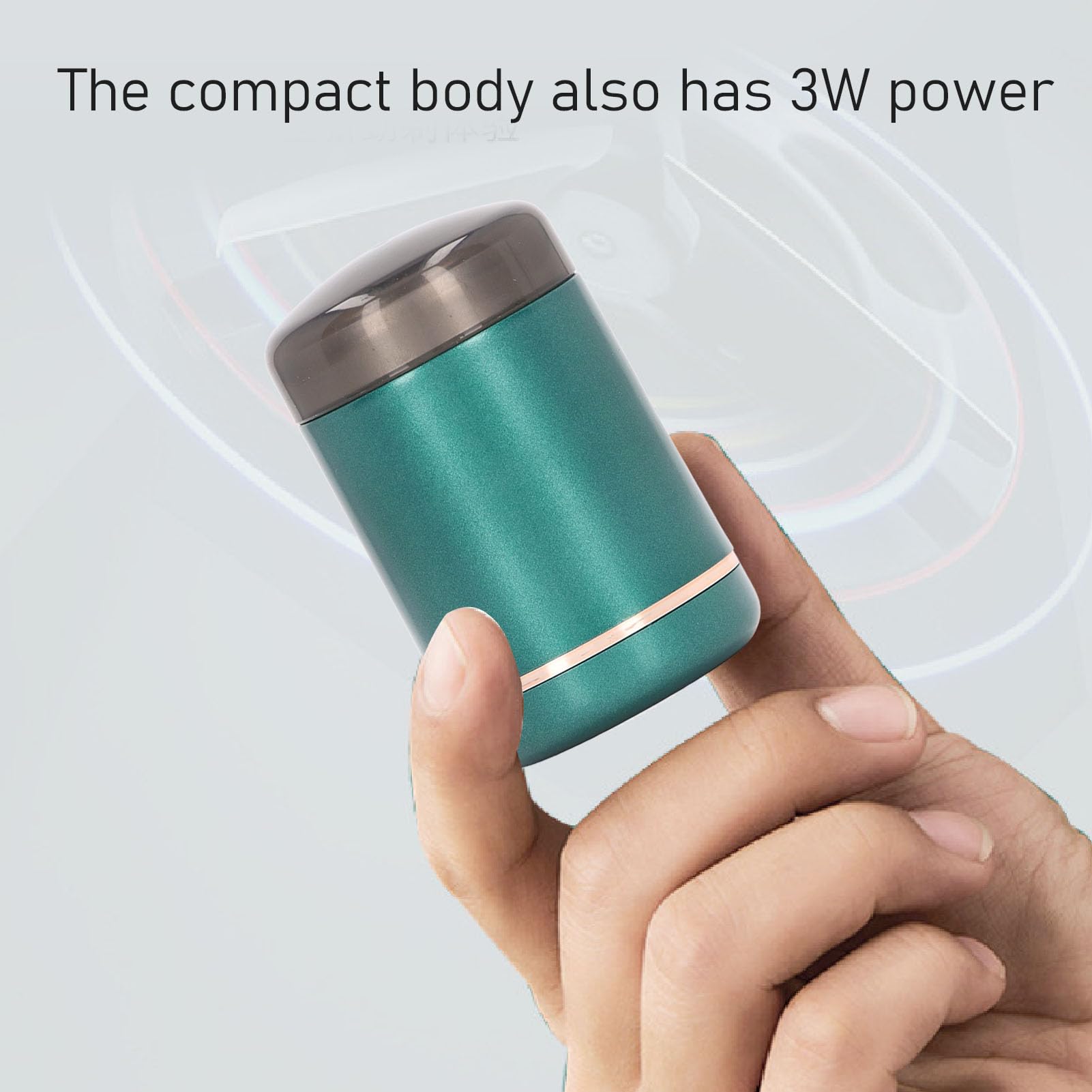 Mini Beard Trimmer, Rechargeable 6000RPM Mini Beard Clippers Pocket Size for Home (Green)