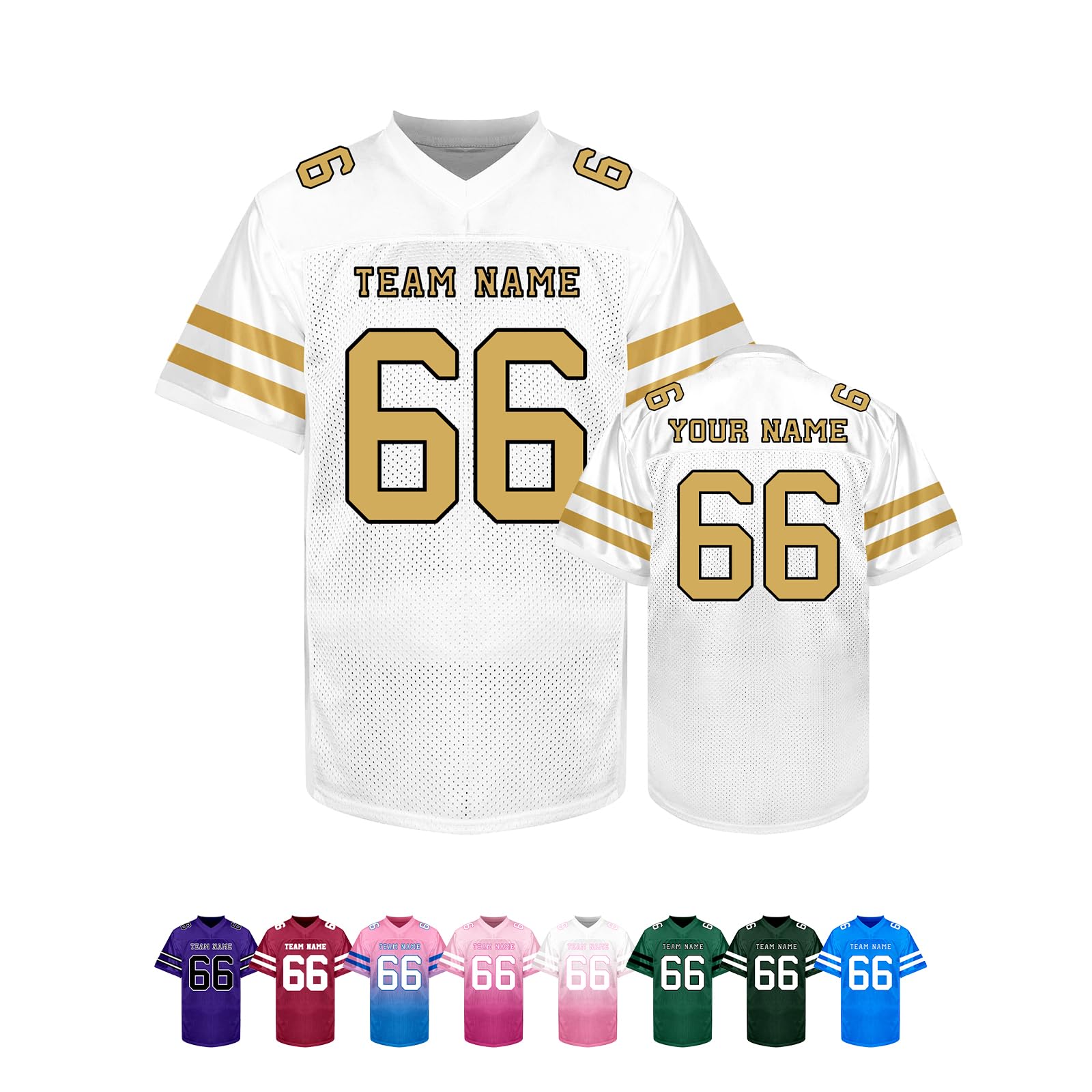 Custom Football Jersey Personalized Team Name Number Logo Customized Shirt for Men Youth Women Kids