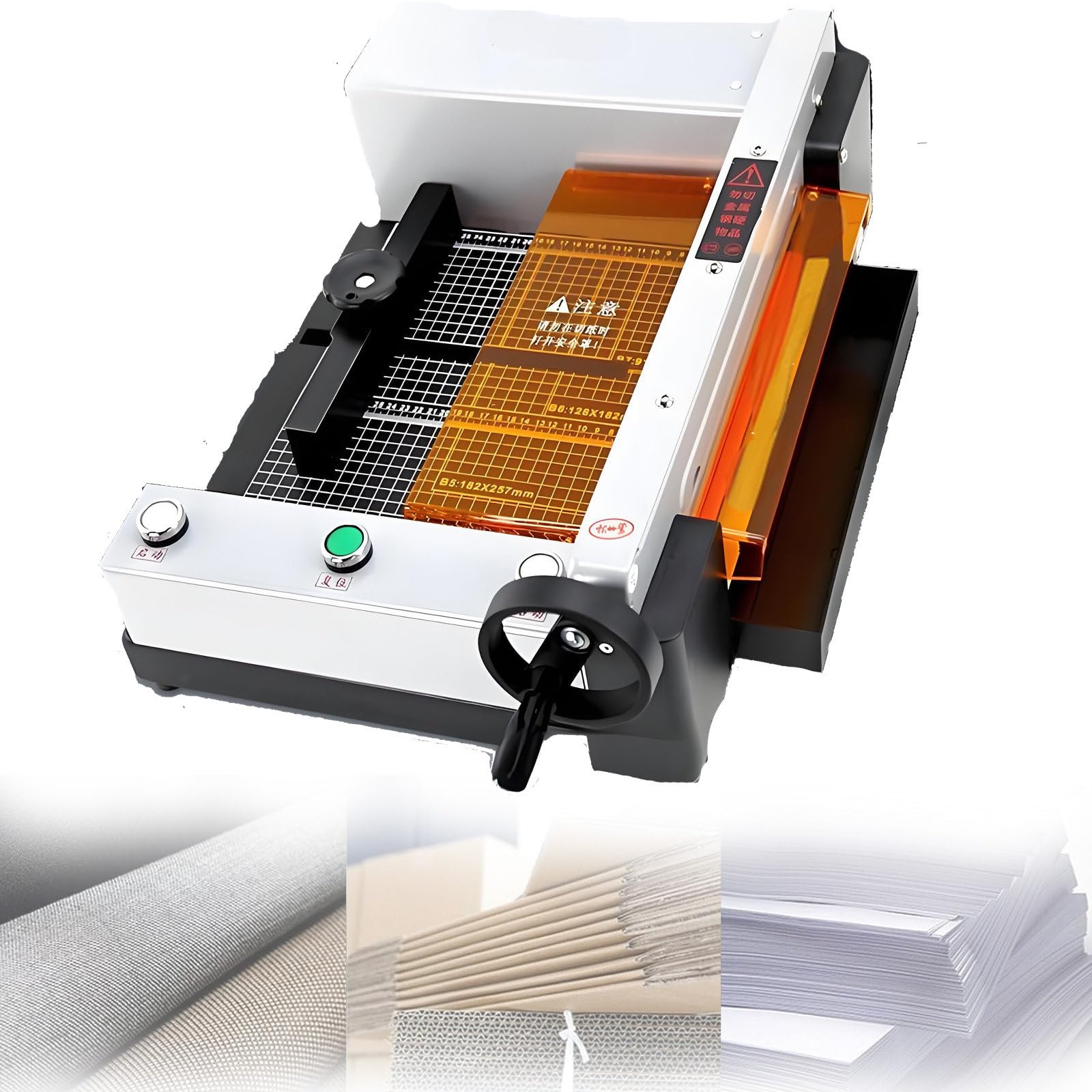 Elektryczna gilotyna do papieru, szerokość cięcia 310 mm, grubość cięcia 40 mmGrubość cięcia, elektryczna gilotyna do papieru do biura i szkoły.
