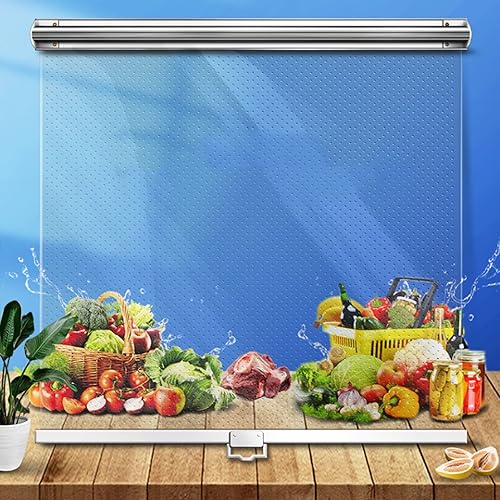Persiana enrollable de polietileno transparente de PVC, con aislamiento térmico, a prueba de polvo, para supermercado, congelador, escaparate,