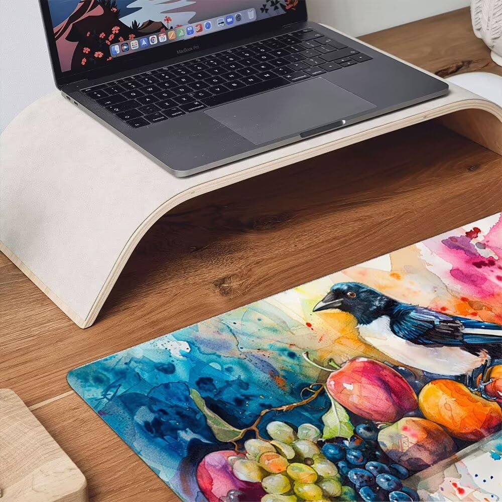 Alfombrilla Ratón XXL Alfombrilla Escritorio 2000x1000mm Mouse Pad Mejora la Precisión y la Velocidad con Base de Goma Antideslizante y Bordes Cosidos Duradera Cómoda, Juegos (Fruit Animal) xR8-768