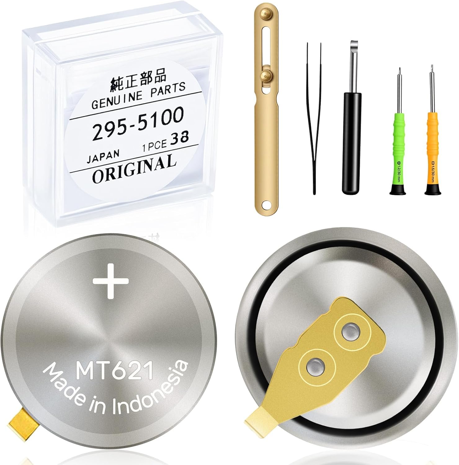 295-5100 Batteria per Orologio Compatibile con Citizen Eco-Drive Serie Modello 295-5100 MT621 Adatto per i Modelli BP10, E000, E001, E010, E011 Condensatore Sigillato Batteria Ricaricabile