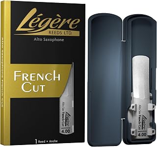 Légère Reeds - Altsaxophonblatt, French Cut, Blattstärke 4.00 (ASF4.00) - Hochwertiges synthetisches Holzblasrohr