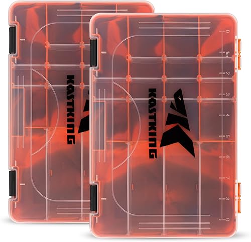 KastKing Bait Vault - Caja de aparejos de camuflaje, bandejas de plástico para aparejos, caja organizadora de almacenamiento de aparejos de pesca