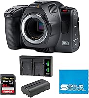 Vista 1 de Blackmagic Design Pocket Cinema Camera 6K G2 Bundle - Incluye tarjeta SanDisk Extreme Pro 64GB SDXC, batería NP-F570 adicional, cargador de batería