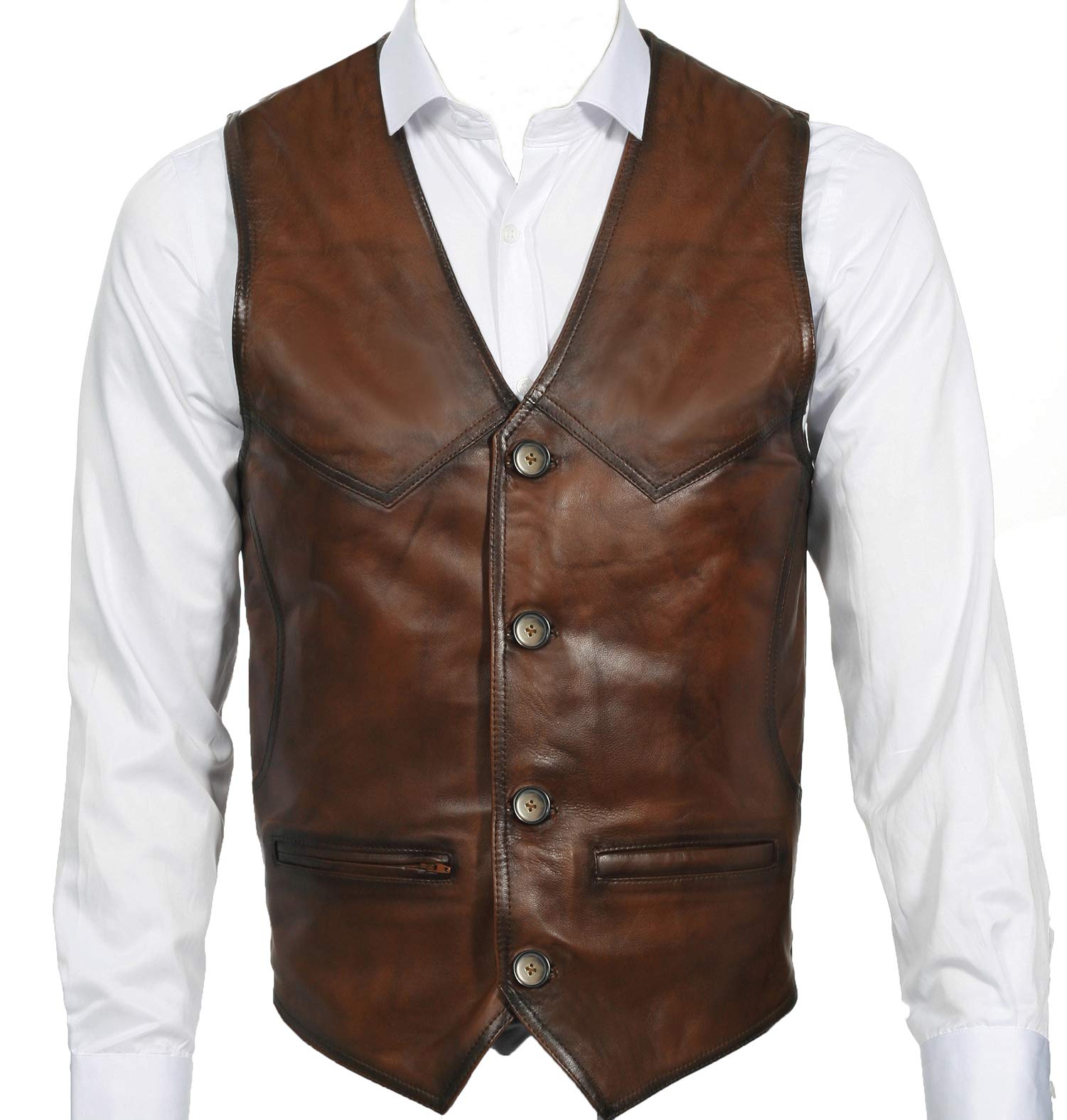 定価148000円　Vintage Leather Vest 一点物 VINTAGE LEATHER VEST/S | 古着屋FERANTRACING【公式】|東京 高円寺