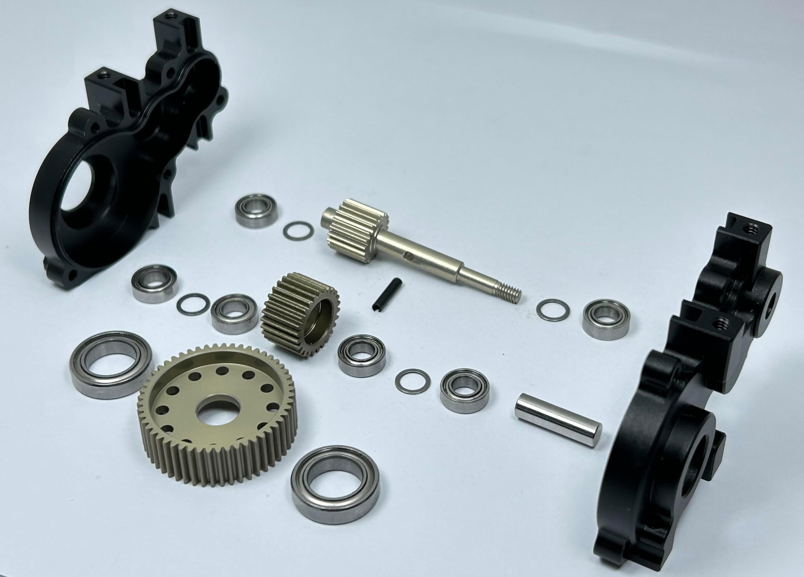 Dhawk RC10gt Transmission Case Conversion Kit (Black) for Team associated RC10gt