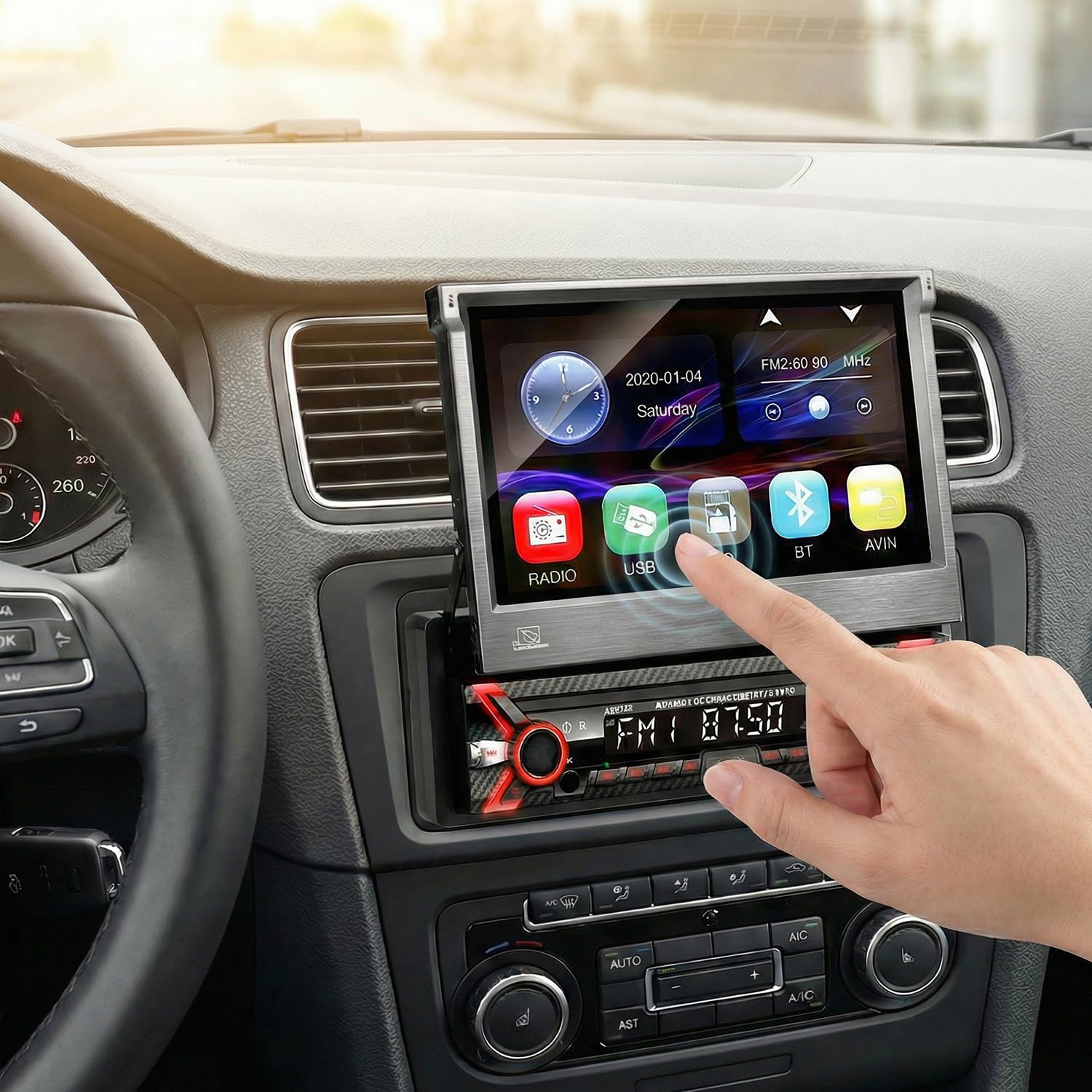 Audiocore AC9100 Autoradio Panello Touchpad