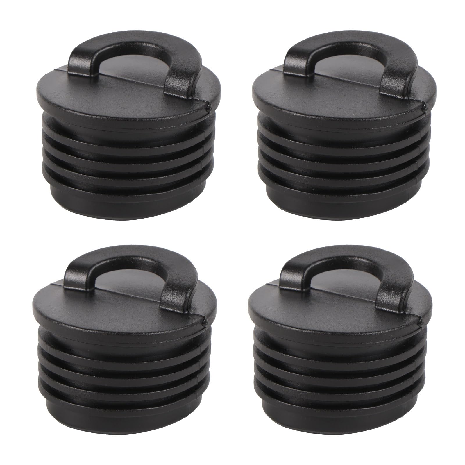Fukaisu 4pcs Kayak Scupper Plugs, Push-in Drain Hole Stoppers with Pull Ring Design Livewell & Bilge Plugs for Sit on Top Kayaks Canoes & Small Boats