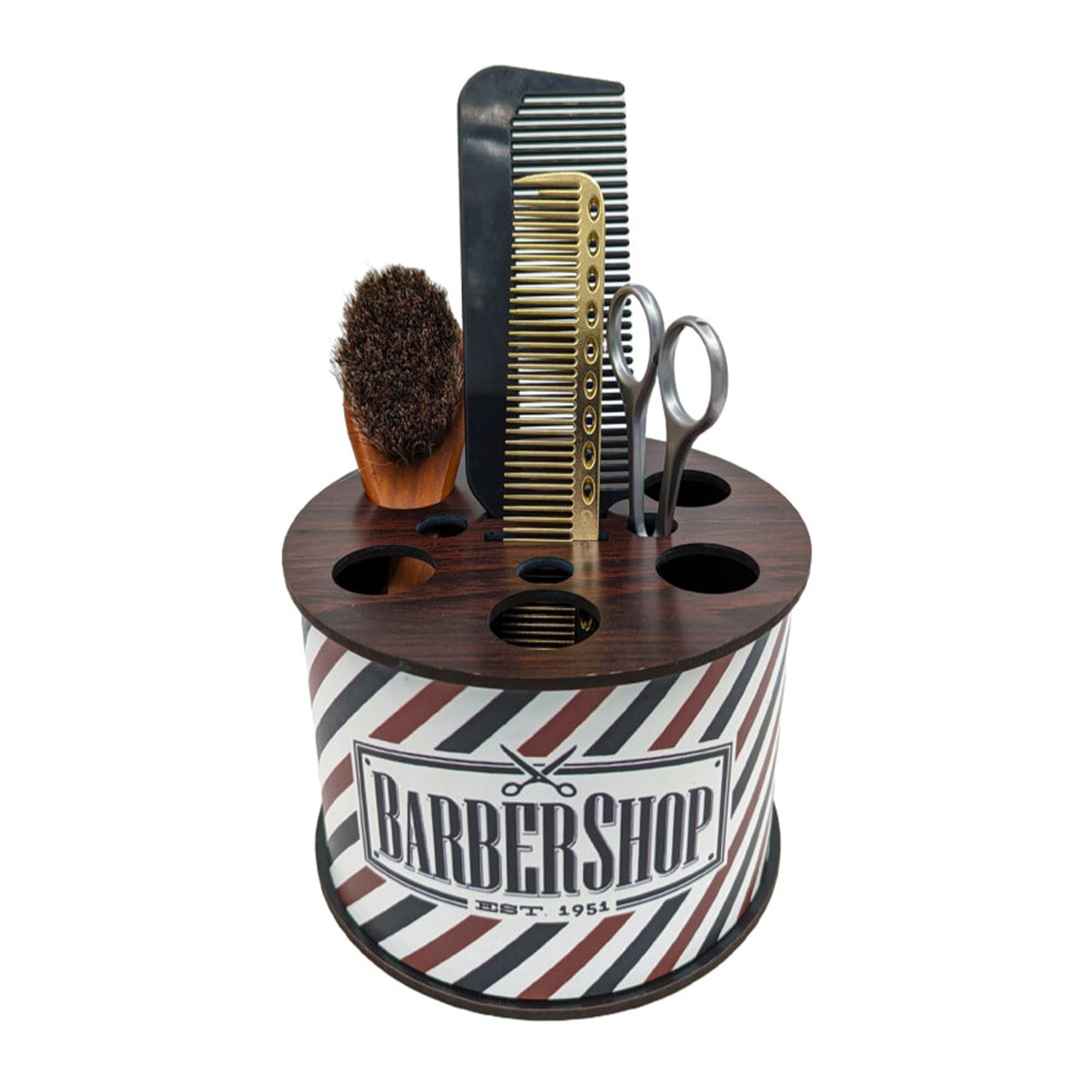 Eson Hairdressing Scissors Holder, Professional Shears Block & Brush Holder For Salon, Barber Scissor Organizer Stand, Tools Storage, Hairbrush Holder Rack (Socket Cylinder)