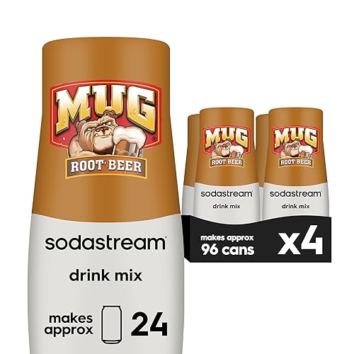 SodaStream Mug Root Beer - Mezcla para bebida (440ml, paquete de 4)