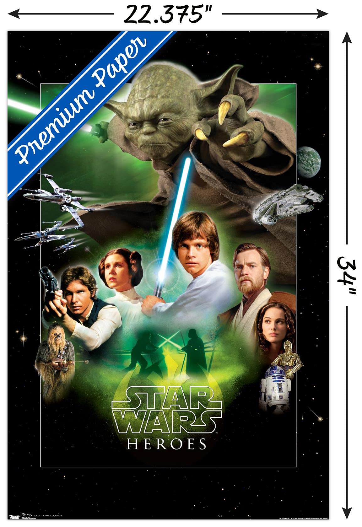 Amazon.com: Trends International Star Wars: Saga - Heroes Wall