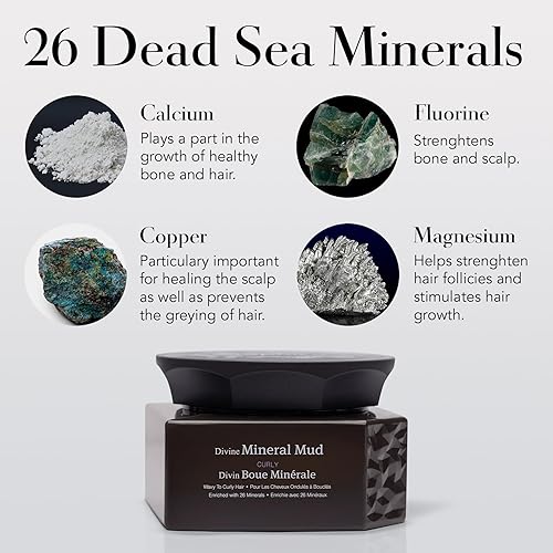Miniatura 3 de Saphira Divine Mineral Mud para cabello rizado y ondulado, hidratante y acondicionador profundo mascarilla capilar para brillo y rebote, sin