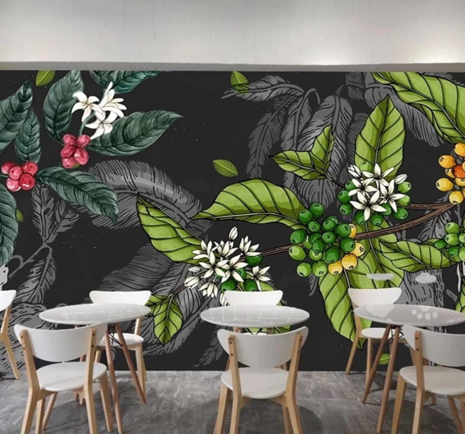 XLMING Hand Drawn Three Dimensional Leaves Flowers Art 3D Wallpaper Luxury Home Dining Decor Paste Sofa Living Room The Wall for Bedroom Mural-300cm×210cm