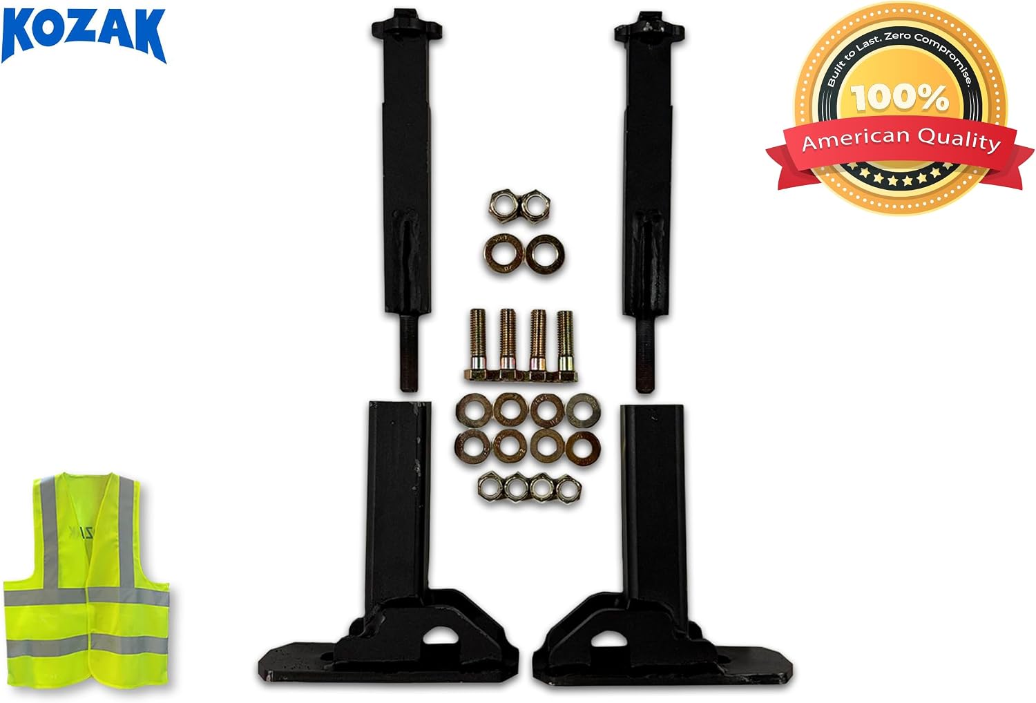 Mount Brackets Set for HERD gg-mtk-28 IN27 Front Bumper Deer Guard, Compatible with International Prostar 2007-2016 Trucks, Includes Logo and Reflective Vest