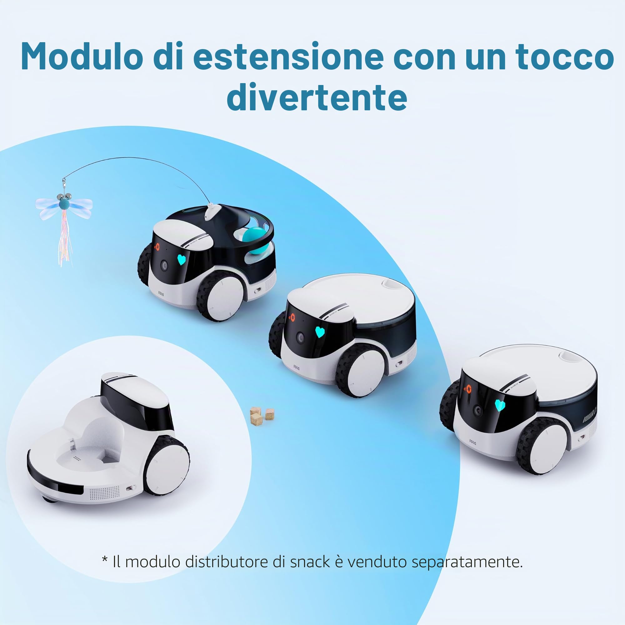 Enabot EBO ROLA - Modulo dispenser per dolcetti per macchina fotografica Rola PetPal: lancio di dolcetti, design ermetico, funzione di conservazione, telecomando