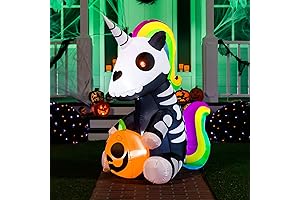 Joiedomi Halloween Inflatables Skeleton Unicorn Costume