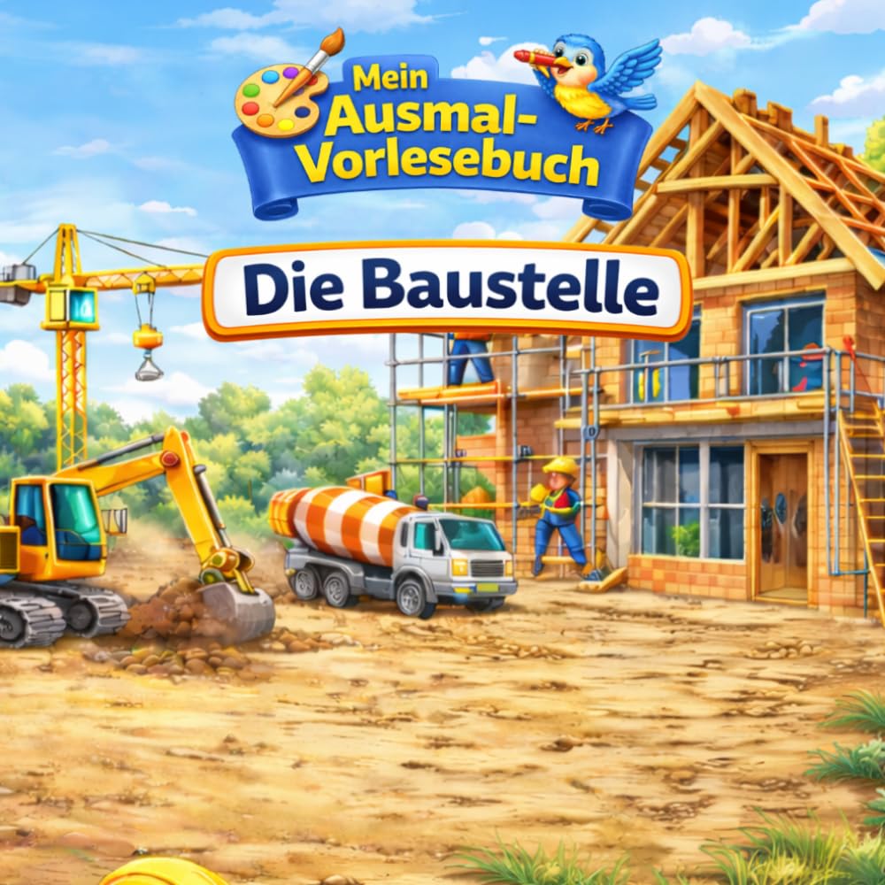 Mein Ausmal-Vorlesebuch: Die Baustelle: Interaktives Vorlese- und Ausmalbuch für Kinder ab 3 Jahren – Mit Baustelle, Bagger und Kran | Gemeinsam lesen ... und Ausmalbuch für Kinder ab 3 Jahren)