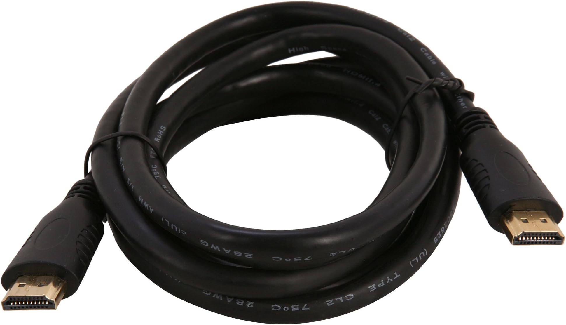 Nippon Labs NMHD-6MM 6 F-Feet High Speed HDMI with Ethernet CL2 Rating, Black Cable M/M 28 AWG Gold Plated