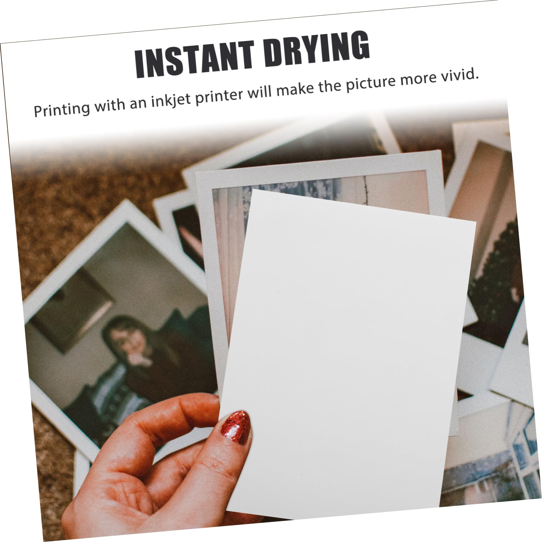 HOMSFOU 4 Set Carta Fotografica Lucida Per Stampanti Superficie Liscia E Asciugatura Rapida Per Foto Colorate E Progetti Creativi 100 Fogli*4