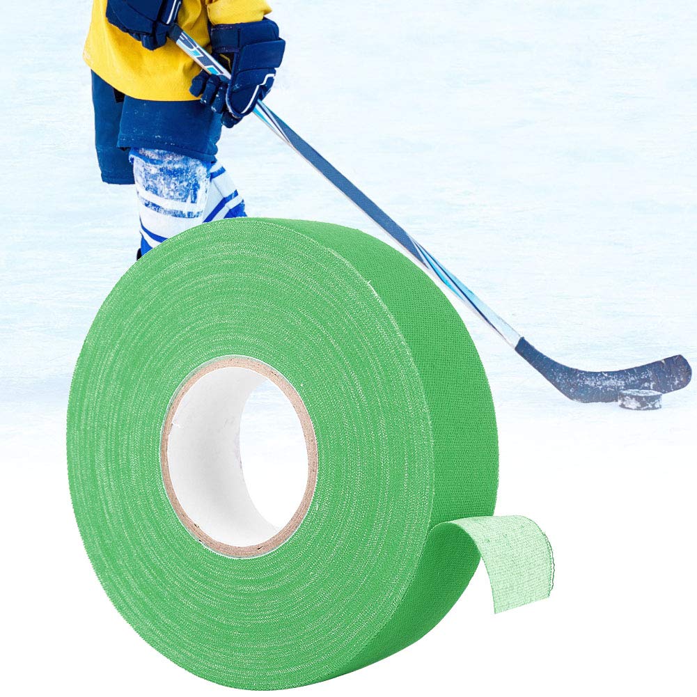 equlup Hockey Tape Roll 2.5 x 2500cm Ice & Roller Hockey Handle Protector Over Grip Hockey Stick Tape Hockey Grip Tape (Grass Green)