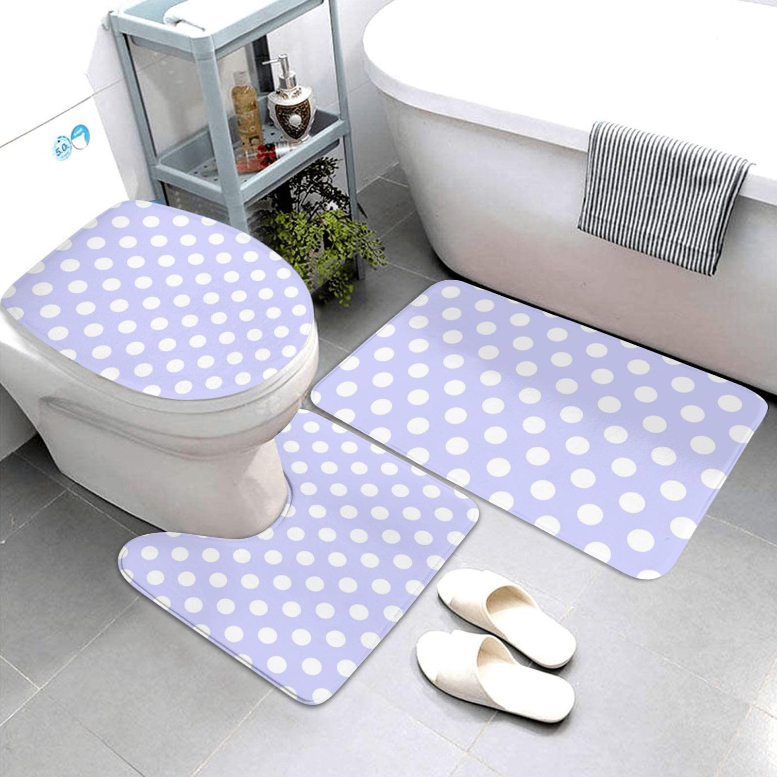 Tapis de salle de bain absorbant et antidérapant lot de 3 lavables