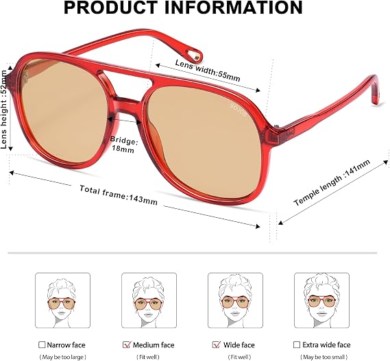 SOJOS Retro Polarized Aviator Sunglasses Womens Mens SJ2174