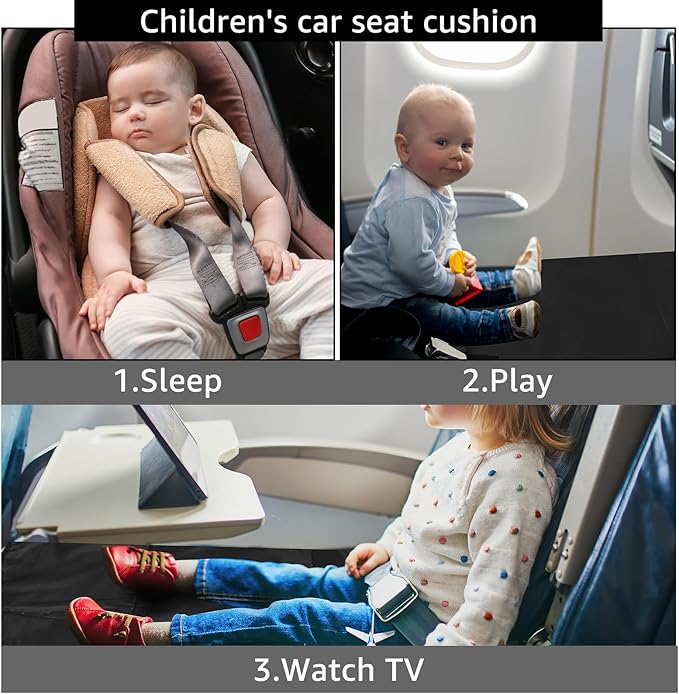 Cama Avión Portátil Ligera para Niños Pequeños - Negro miniatura 7