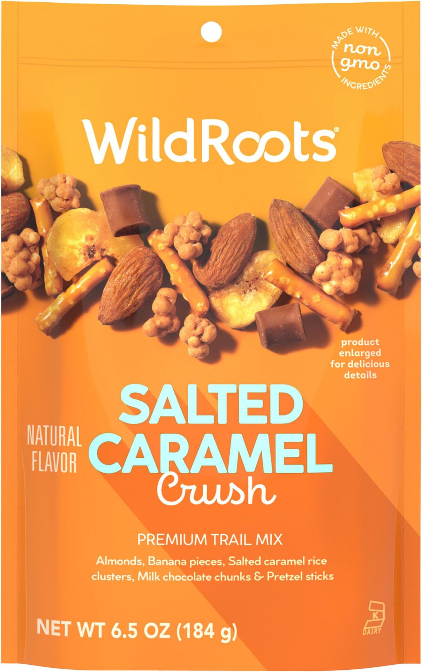 WildRoots Trail Mix, Made with Non-GMO Ingredients & Natural Flavor Salted Caramel Chocolate Banana, 6.5 Ounce (Pack of 1)