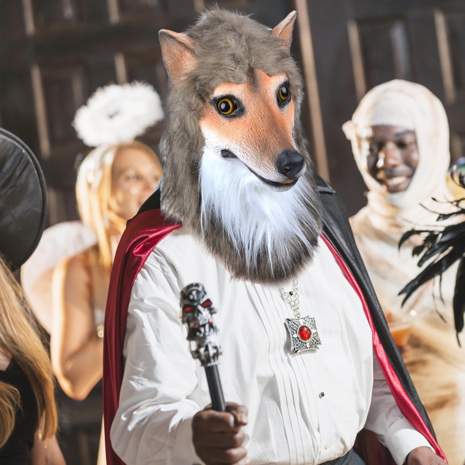Halloween nakrycie głowy lateks straszne realistyczne rekwizyty do odgrywania ról | Straszne Halloween osłona twarzy na jesień ognisko wakacje festiwal impreza dom szkoła zdjęcie gotyckie specjalne okazje