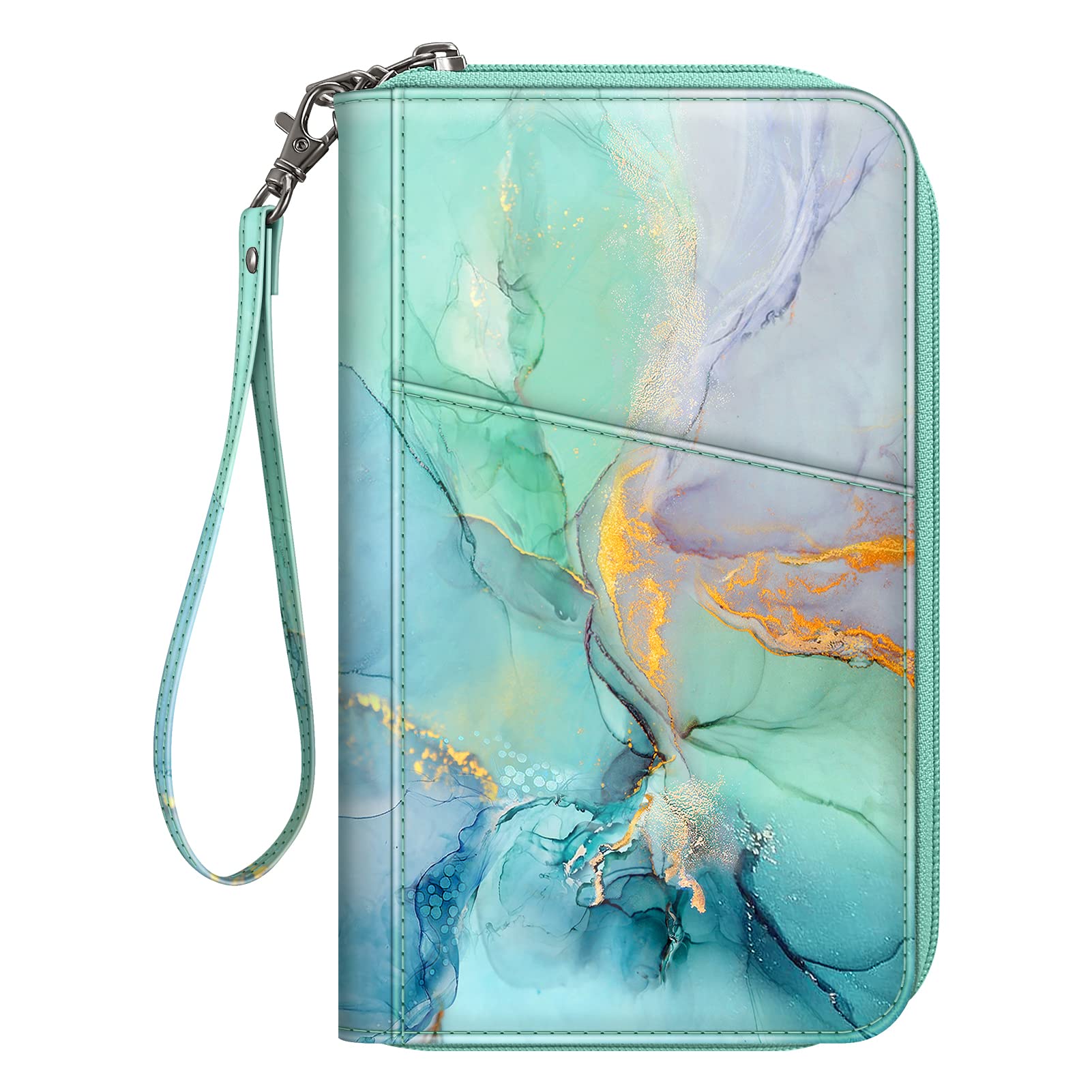 FINTIE ÉTUI RFID Blocage Porte Carte De Crédit Portefeuille En Cuir PU Avec F... EUR 8,99