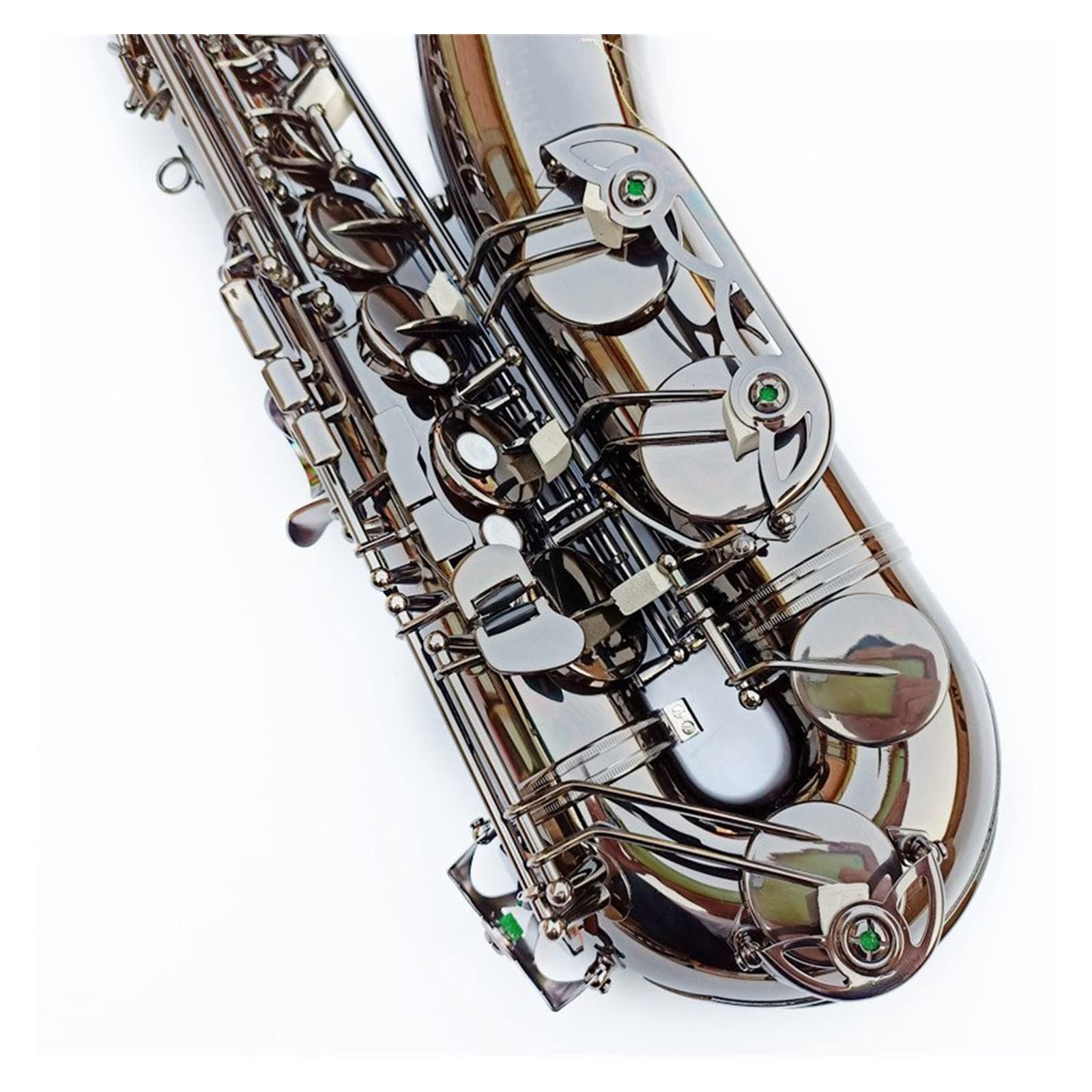 Saxofones Saxofón Tenor Instrumento Musical Profesional Tocando Saxo Tenor Boquilla con Estuche