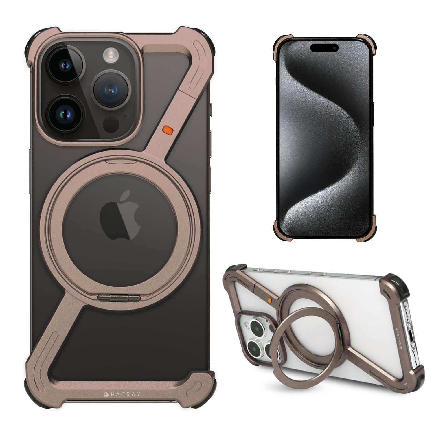 Amazon.co.jp: Hacray iPhone16 Pro ケース アルミバンパー 360