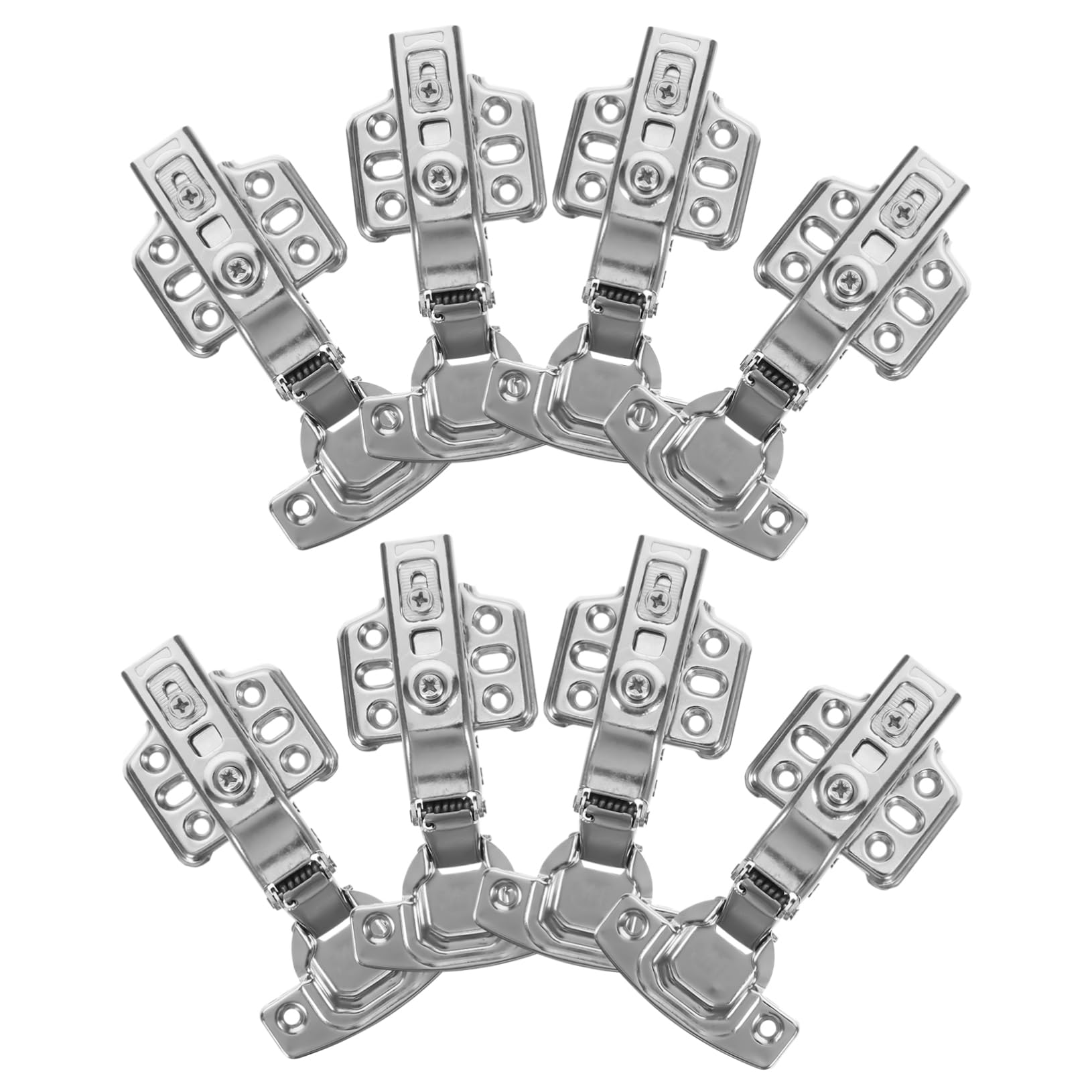 Cerniere in Acciaio Inox Argento 12 Pezzi per Ante