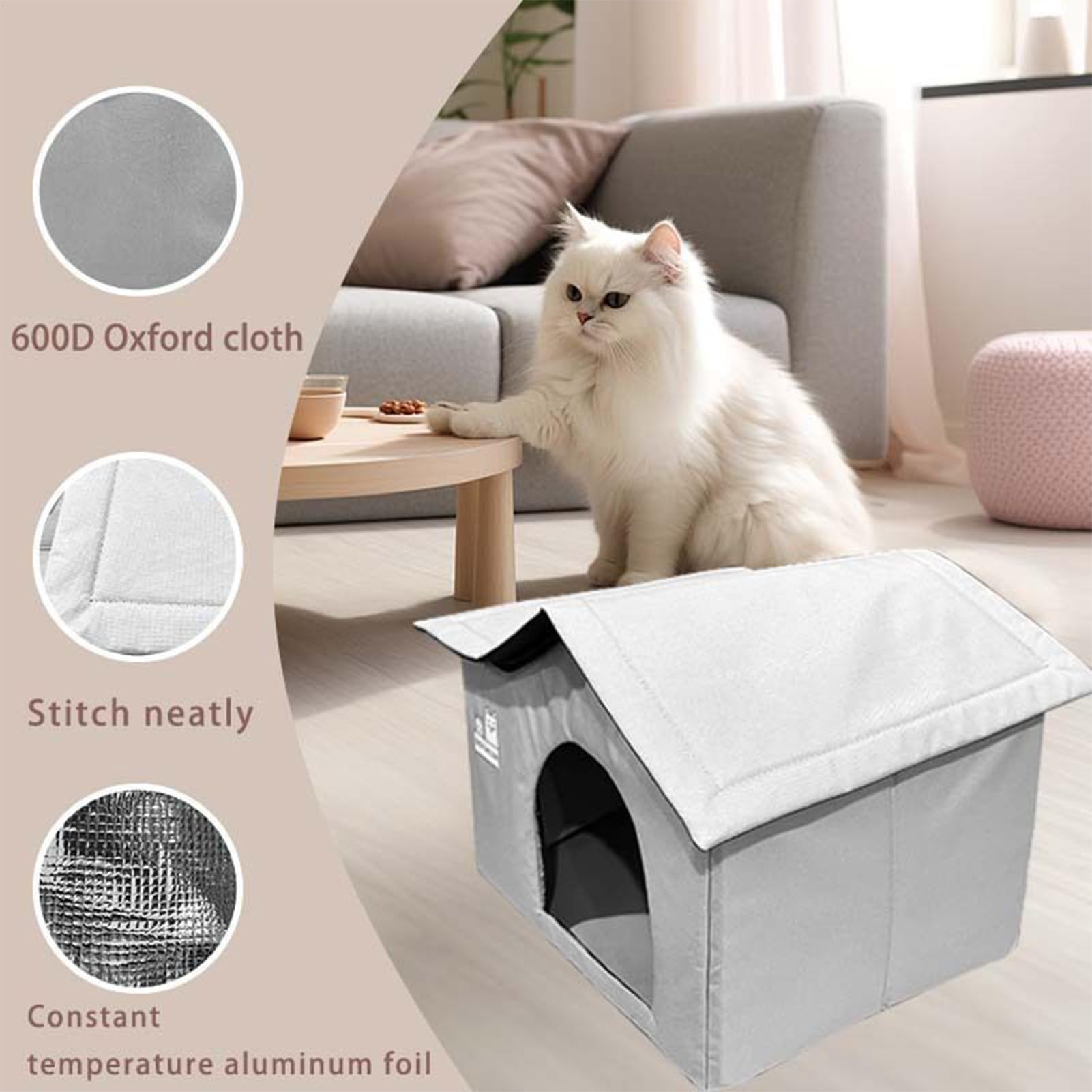 Cuccia per cani da interni, grotta refrigerante per animali domestici, per esterni, per interni e cuccioli, grotta di raffreddamento per animali domestici e gatti, per camera da letto, soggiorno