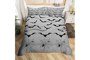 Spider Web Bedding Set - Halloween Decor for Kids Boys Girls Sleeping