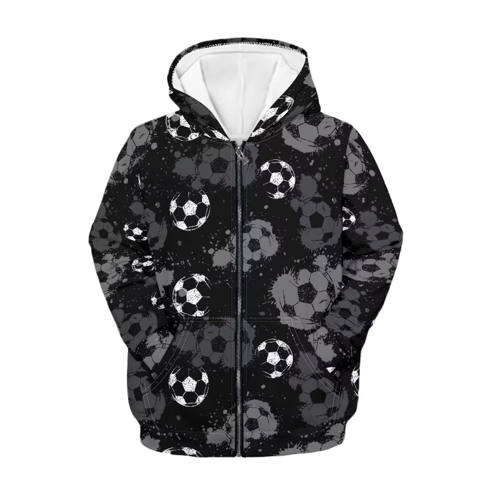 Coloranimal Unisex Girls Boys Long Sleeve Casual Hoodies &amp; Sweatshirts Tops Kids Zip Up Jacket Coat Age 6-16 Year