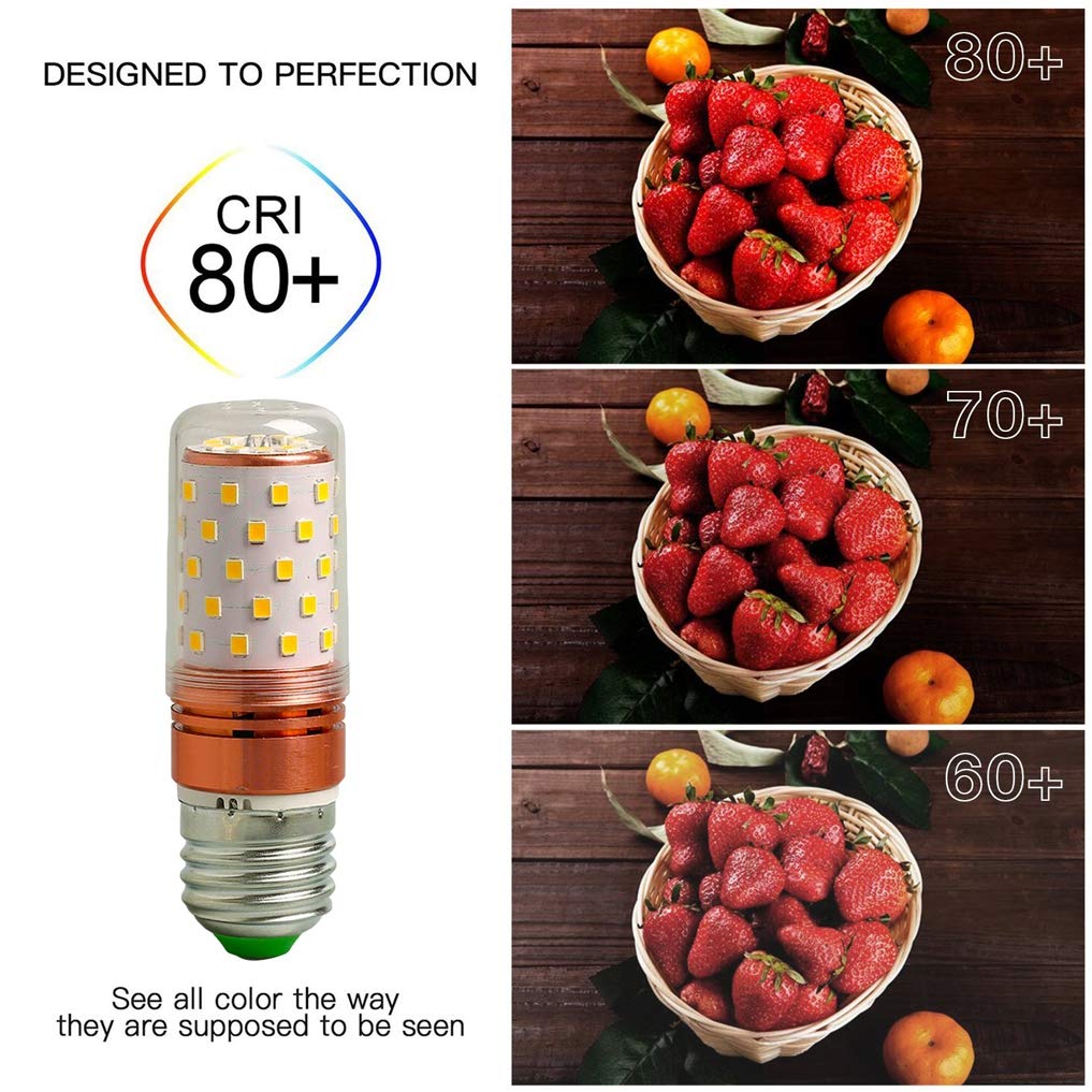 E27 Bombillas LED, Bombillas de Maíz Bombilla de Vela Pequeña Bombilla LED, Ángulo de Haz de 360 ​​°, Sin Parpadeo, 10 Unidades, WarmLight, 12W
