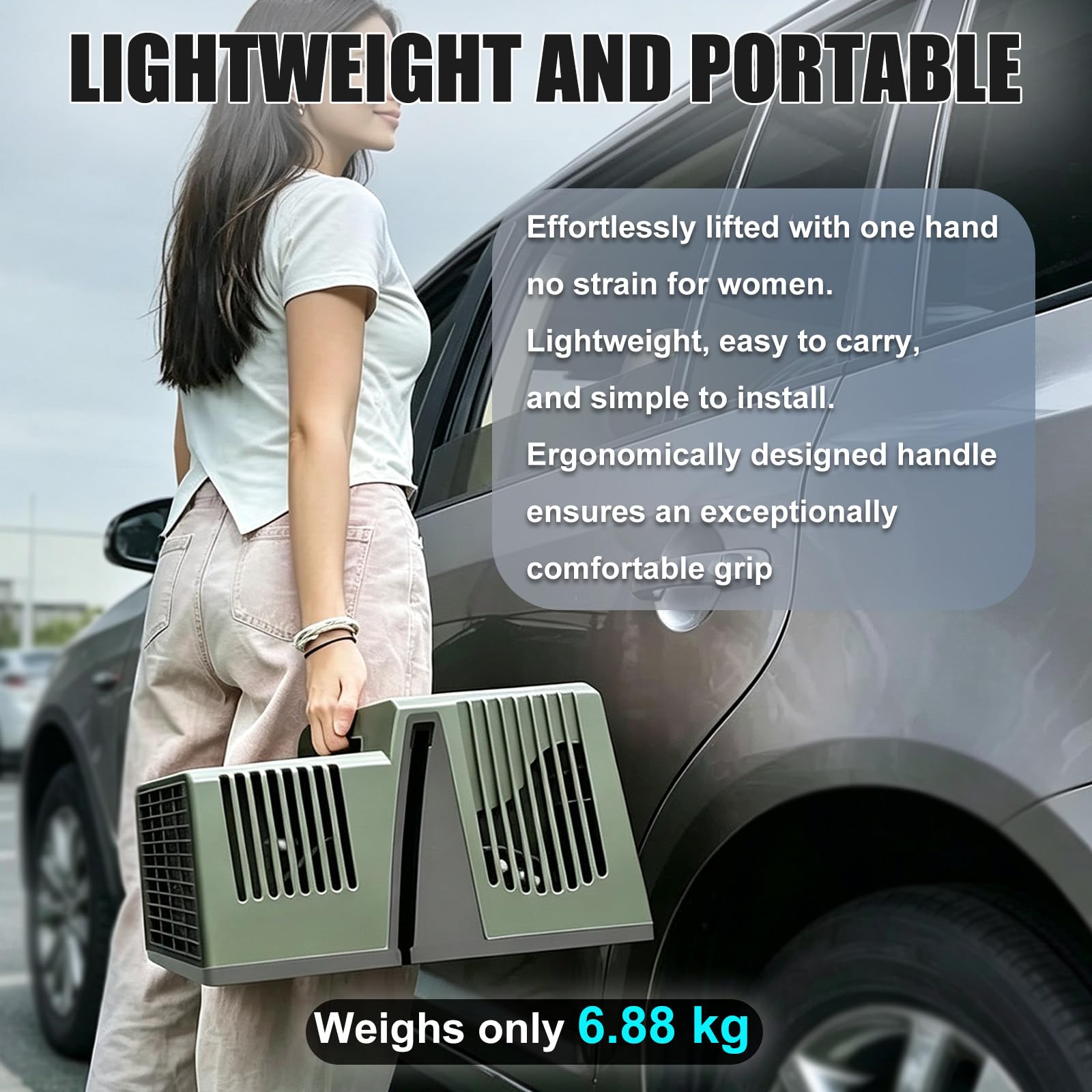 Klimatyzator z Funkcją Wentylatora 6.88kg Wyposażony w Klimatyzator Okienny