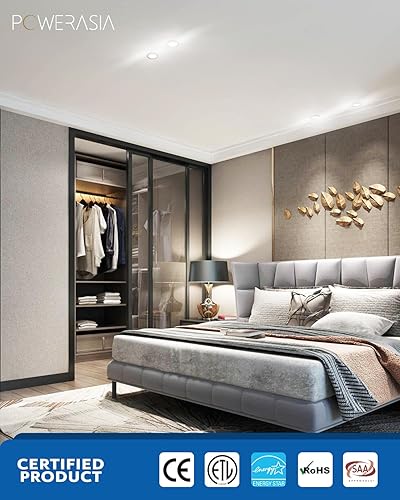 Miniatura 7 de Paquete de 6 luces empotrables de 8 pulgadas con caja de conexiones, 5CCT luces LED empotrables de 8 pulgadas regulables 2700K3000K4000K5000K6000K,