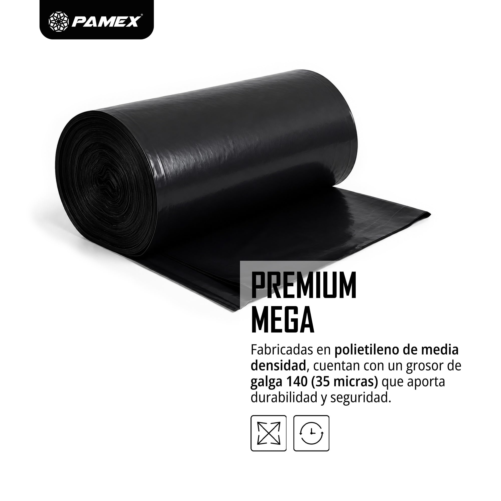 Pamex Bolsa Basura 180L Premium Mega 10 Sets
